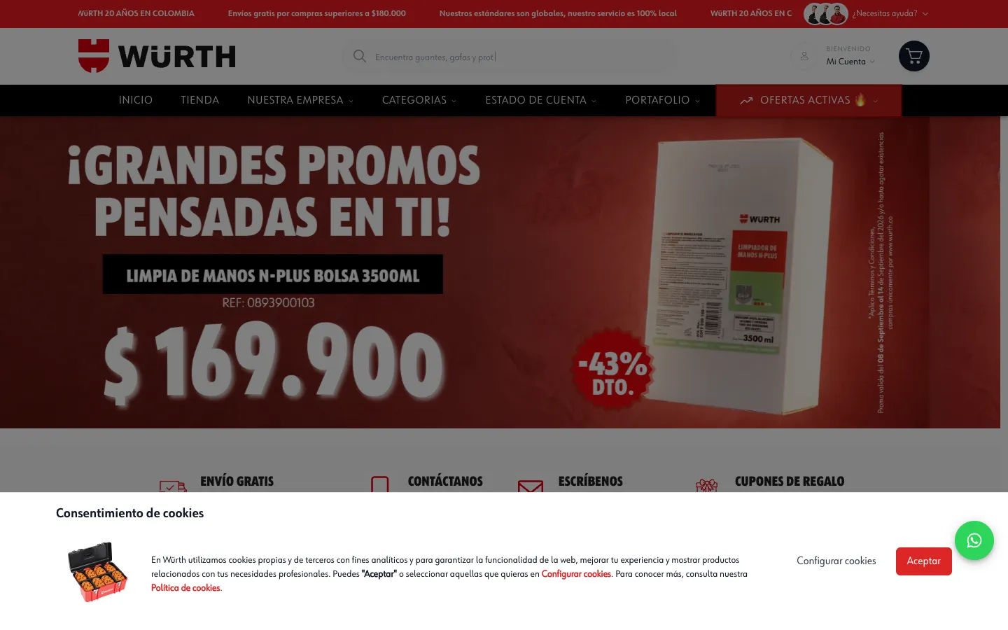 Würth multiplatform commerce site